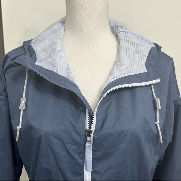 REI Co-op Rain Hooded Jacket Women's Thunder Blue Size Medium - Picture 3 of 10